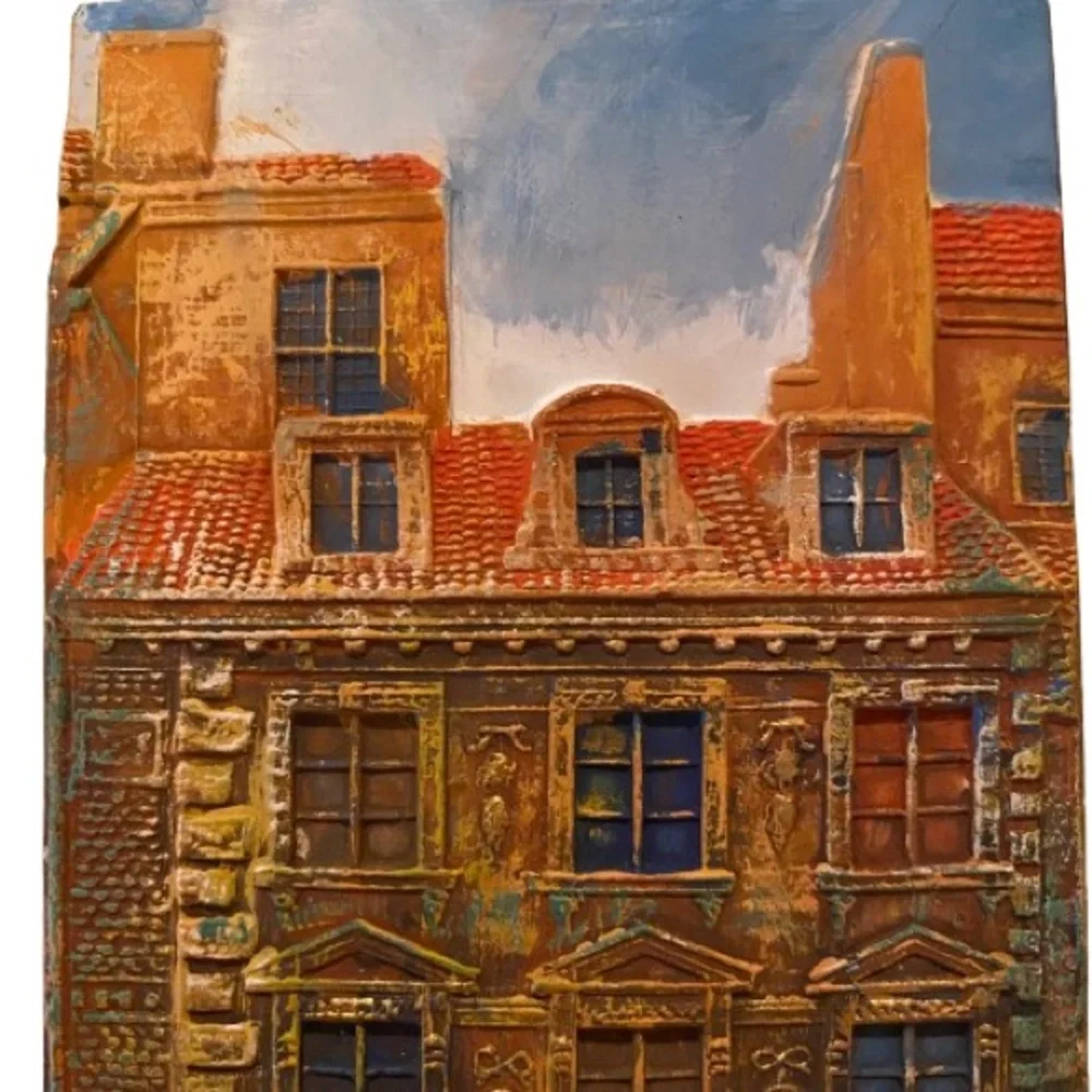 Gallery of Arts Poland 3D Relief Wall Plaque Warsaw Old Town 2 7/8” W x 6 1/2”